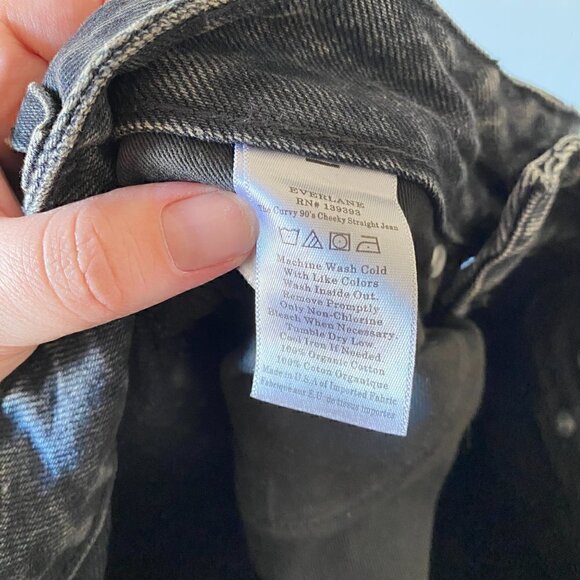 Everlane Curvy 90's Cheeky Straight Leg Ankle Jeans Button Fly Hartford Night 26 - Picture 8 of 9